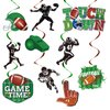 48Pcs Football Hanging Swirls Rugby Party Decorations Supplies, Hanging Spirals Football Theme Party Decor, Wall Ceiling Hanging Banner Football Locker Decorations for Football Birthday Party