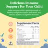 Kids DHA Omega 3 Gummies for Kids - Delicious Fish Free DHA Kids Omega 3 Gummies with Vegetarian Omega 3 6 9 for Vision Brain & Immunity - Non GMO Omega 3 Kids Supplement Gelatin Fish & Gluten Free