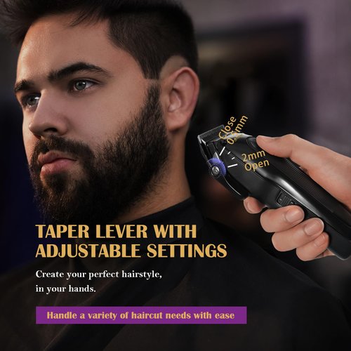 SUPRENT PRO Professional Hair Clippers for Men - High Torque Brushless Motor & Detachable Blade - Cordless Hair Clipper Set for Barbers with Charging Base - Premium Gift Hair Clipper Kit