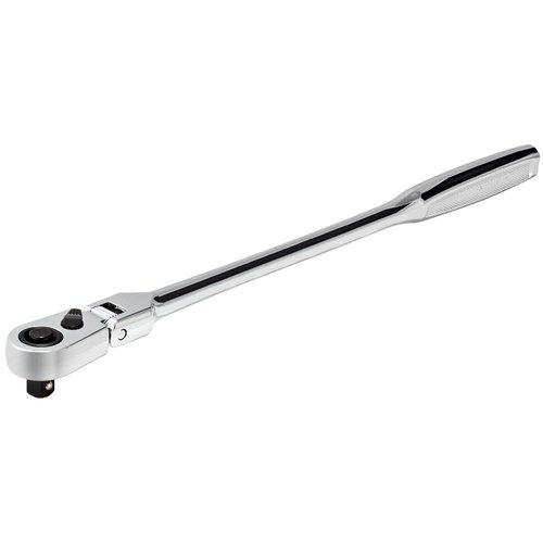 Powerbuilt 1/4 Inch Drive Flex Head Ratchet, 9 Inch Reach, Extra Long Contour Tool Handle, 72 Tooth, Pro Tech Series 649951