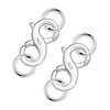 Double Opening Lobster Clasps Closure, 2 Pcs Necklace Bracelet Extender Clasps S925 Sterling Silver Neckalce Clasps with Jump Ring Connectors for Bracelet Anklet DIY Jewelry Finding Supplies (Silver)