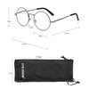 EYE ZOOM Metal Frame Round Reading Glasses with Spring Hinge (Gunmetal, 3.00 Strength)