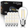 BRIMAX 2w S14 Led Edison Light Bulbs Outdoor 11w Incandescent Filament Bulb Replacement 2700K Bright Warm White Dimmable, E26 Base Durable Led Bulb for Outdoor Patio String Light,15pack