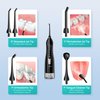 COSLUS Water Dental Flosser Teeth Pick: Portable Cordless Oral Irrigator 300ML Rechargeable Travel Irrigation Cleaner IPX7 Waterproof Electric Waterflosser Flossing Machine for Teeth Cleaning F5020E