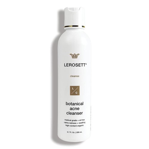 Gunilla Of Sweden LEROSETT Botanical Acne Cleanser, Foaming Gel Face Wash for Acne Prone Skin, Vegan, Blackheads & Oily Skin 60% Calming Aloe, 2% Salicylic Acid, All Skin Types - 6.7oz 60-Day