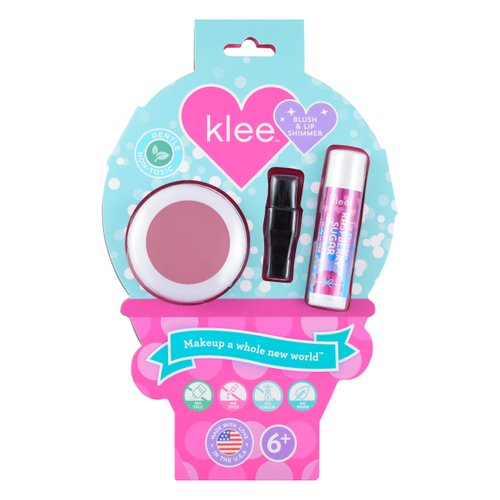 Luna Star Klee Blush and Lip Shimmer Makeup Kit. Gentle and Non-Toxic. Kid-Friendly. Made in USA. (Sweet Cherry Fun)
