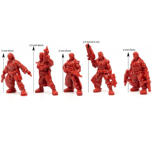 Fantasy Battles Creature Mini Action Figure Playset- Space Rebels 2 ʺ Fantasy Figures - XL 1/32nd Scale DND 5 pcs Characters Accessories RPGs and DM Soldiers
