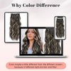 ALXNAN Clip in Hair Extensions for Women, Black Mix Blonde Long Wavy Hair Extensions Clip Ins 4PCS 16 Inch Synthetic Soft and Natural Thick Hair Pieces for Women