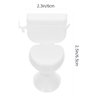 Toddmomy 2pcs Mini Toilet Toys Miniature Toilet Cake Toppers Decor Dollhouse Mini Bathroom Furniture Dollhouse Accessories For Girl Party Favours（white）