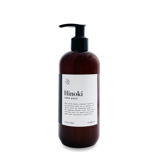 TE + TE Hinoki Hand Wash with Japanese Hinoki Essential Oil | Gentle & Hydrating | Soothing Aroma | Organic | Vegan