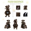 Puzzled DolliBu Moose Stuffed Animal Backpack - Super Soft Plush Stuffed Animal Bag for Children Accessories, Kids First Travel Plush Bag Toy for Boys & Girls- 14"