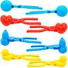 Fahacop 8 Pcs Snowball Maker Clips with Handle Duck Snowman Heart Football Shape Snowball Maker Toys for Kids Adults Winter Snow Fight Games Beach Sand Castle