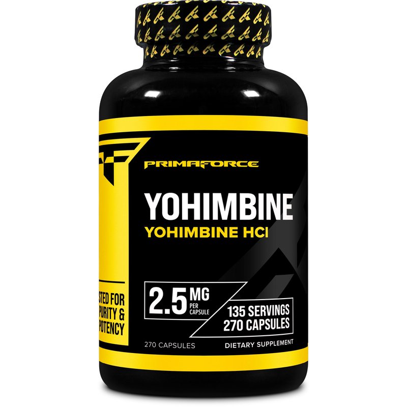 PrimaForce Yohimbine HCl 2.5mg, 270 Capsules - Premium Supplement, Boosts Performance, Zero Fille...