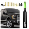 Car Bullet Antenna,Truck Exterior Decoration Accessories Antenna Toppers[New Upgrade Flag Design] AM/FM Radio Signal for Car SUV Truck Most Auto Cars Antenna Accessories Replacement(Green)