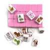 30mm Seaside Escape Game Blocks, Mahjong Tile Game Sets with 49 Tiles 30mm 12 Animals Pattern, Christmas Play with Kids.