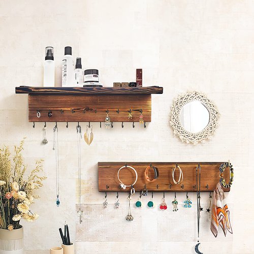 RELBRO 100 Pcs Small Screw Hooks, 1/2 Inch Black Mini Screw in Jewelry Hooks Tiny Metal Screw Wood Ceiling Wall Hooks for Jewelries Crafts Keys Caps Plants String Lights Wreaths