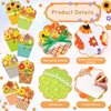 Pasimy 24 Sets Thanksgiving Card Making Kits Fall Handmade DIY Greeting Cards with Flowers Stickers Envelopes Ribbons for Autumn Preschool Primary School Kids Classroom Make Your Own Crafts Gifts