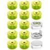YWTESCH Trimmer String for Ryobi One Plus+ AC80RL3,11 FT/0.080-Inch，Spool Replacement Compatible with Ryobi 18v, 24v, and 40v Cordless Trimmers (12 Pack Trimmer Line & 3 Pack Trimmer Cap)