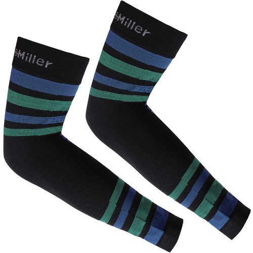 Doc Miller Compression Sleeves for Arms Women, 15-20 mmHg Arm Compression Sleeves Men, Compression Sleeve For Pain Relief from Lymphedema, Tendonitis, 1 Pair Medium Green Blue Arm Sleeves for Men