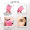 Miuffue Eyelash Applicator Tool 35mm Width Lash Applicator Clip, 1PCS Eyelash Tweezers for False Lashes, Pink