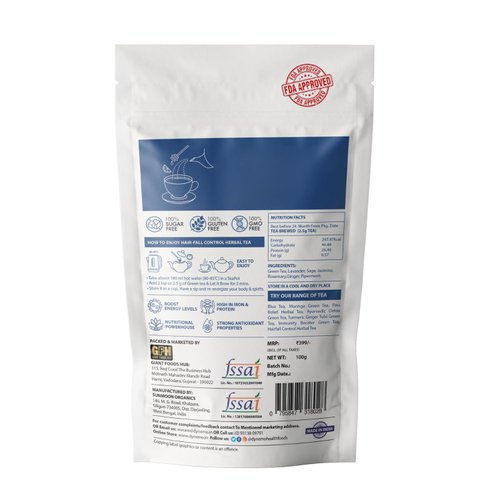 Dynemo Hairfall Control Herbal Tea Healthy 0.44 lb Hair Growth Loose Leaves Tea Original Green Leaves Moringa loose leaves for Hair Loss Support, Healthy Scalp (0.44 lb / 200 GRAMS)