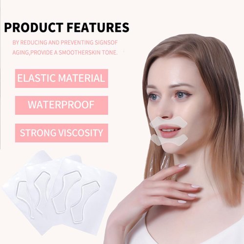 Ueseinl 6PCS Silicone Lip Lift Anti Wrinkle Patches, Resusable Lip Mask to Smooth Smile Lines, Silicone Sticker for Fine Lines & Around Mouth Area, Fast Acting Collagen Pad