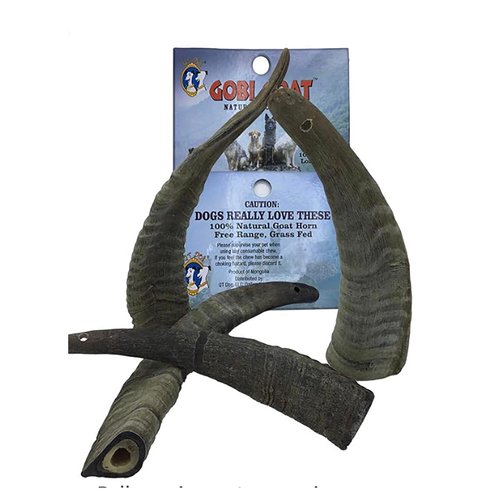 4 Pack of Gobi Goat Horns Small Long Lasting 100% Natural Gobi Desert Goat Horn Dog Chews with Marrow