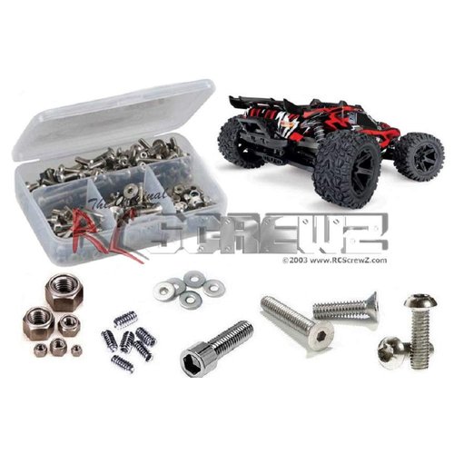 RCScrewZ Stainless Steel Screw Kit for Traxxas Rustler 4x4/VXL, Replacement for RC Car Rusted and Stripped Screws, Race Quality Upgrade, Assembled in USA for Traxxas Kit (67076-4) -tra087