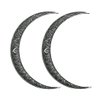 LANGHONG 2PCS Crescent Moon Hairpin For Women Viking Hair Pins Stick Knot Hair Styling Pins (ZJAS)