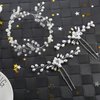 100cm / 39.3in Bridal Wedding Jewelry Hair Accessories: Crystal Rhinestone Hair Pins, Pearl Flower Hair Clips & Pearl Headpiece