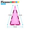 PicassoTiles Magnetic Building Block Set Isosceles Triangle Magnet Tiles Construction Toy STEM Learning Kit Educational Playboard Prek Pretend Play Stacking Blocks Child Brain Development PTE03
