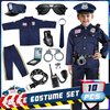 Joycover Police Costume for Kids, Police Costume with Toy Accessories, Cop Costume Outfit Set, Halloween Costumes for Boys