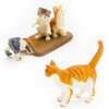 Gemini&Genius 6Pcs Cat Toys for Kids, Cat Figurines, Realistic Kitten Toys for Toddlers, Funny Pet Animal Toys, Cute Cats Action Figures for Cake Toppers, Birthday Gifts for Kids