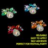 Face Paint Jewels Rhinestone Stickers Self Adhesive Crystal Makeup Face Paint Bling Face Gems Stick for Festival Accessory Decorations (#4)