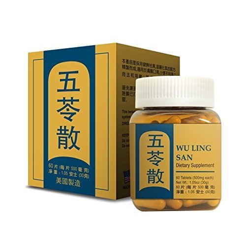 Poria Formula - Wu Ling San Herbal Supplement Helps Promote The Urinary System and Strengthens The Spleen 60 Tablets 500mg/each Made in USA