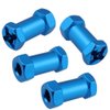 4-Pack HobbyPark RC Wheel Spacers 12mm Hex Drive Hubs Combiner Coupler Aluminum 25mm Offset Extension for 1/10 RC Crawler Car Parts (Blue)