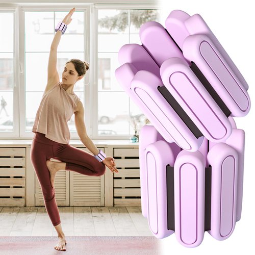 YUHUF-Adjustable Ankle & Wrist Weights, Set of 2（1.05Lbs Each),Wearable Waterproof Silicone Workout Weighted Arm & Leg Weights for Gym,Walking,Jogging,Aerobics,Training Strength,Yoga,Dance, Pilates