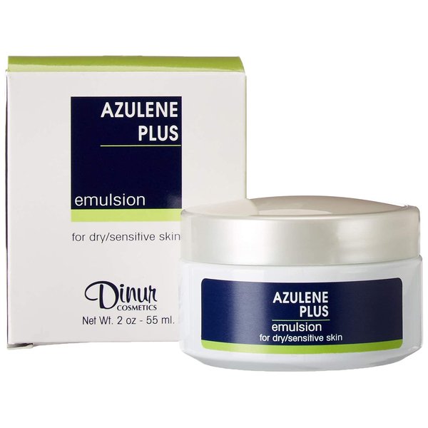 Dinur Cosmetics Azulene Emulsion Day Cream for Dry & Sensitive Skin Helps in Hydration Smoother Enhances Improves Skin Clarity Elasticity 2 OZ