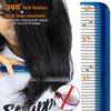 HAIR DOCTOR Hair Detangling Comb with silky smooth rotating teeth, 7inch, White Sheen