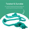 Tumbo Tough Tug Rope Dog Toy - (5 ft Long Strong and Durable Rope Pull Toy with Handle) TUG of WAR Dog Toy (Bahama Blue)
