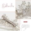 Jakawin Rhinestone Bride Wedding Hair Piece Silver Pearl Hair Clip Crystal Flower Headpiece Bridal Hair Accessories for Women HCl045 (1 Silver)