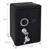 Kid Safe Piggy Bank, Metal Safe with Key, Money Saving Box for Children, Boys Girls Best Gift (Black - Rectangular)