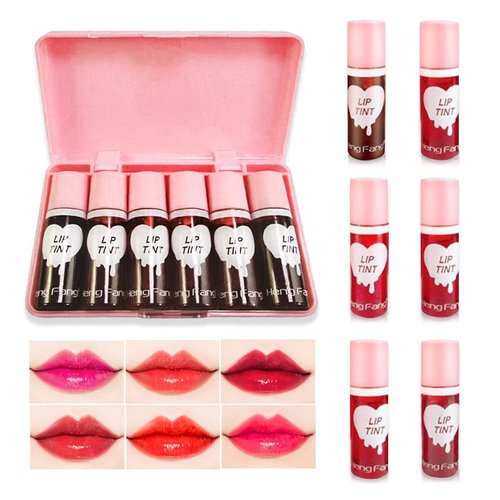 6-Color Lip Gloss Set, Hydrating Mini Liquid Lip Gloss, Moisturizing And Hydrating,Lasting Waterproof, Mirror Glass Lip, Multi-Purpose Liquid Lipstick And Blush, Non-Stick Cup High Color Development