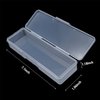 Lokyango 4 Pieces Plastic Storage Personal Box for Nail, Nail Implement Storage Box Organizer Case Manicure Tool Box for Nail Pedicure Supply Tools (clear)