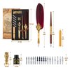 Hethrone Feather Pen and Ink Set - Quill Pens Calligraphy Pen Set Fountain Dip Pen