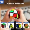 STEAM Life Speed Cube Set 5 Pack Magic Cube, Includes Speed Cubes 3x3, 2x2 Speed Cube, Pyramid Cube, Megaminx Cube Puzzle Cube Bundle for Kids & Adults, Stocking Stuffers for Boys