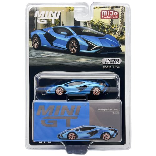 Truescale Miniatures Lambo Sian FKP 37 Blu Aegir Blue Metallic Limited Edition to 6960 Pieces Worldwide 1/64 Diecast Model Car MGT00573