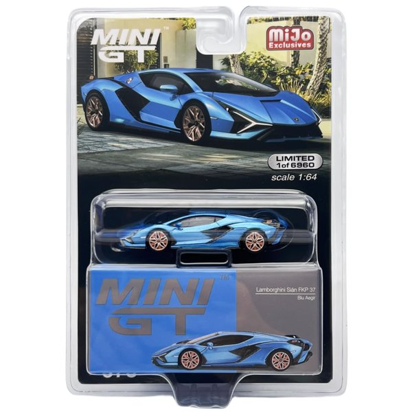 Truescale Miniatures Lambo Sian FKP 37 Blu Aegir Blue Metallic Limited Edition to 6960 Pieces Worldwide 1/64 Diecast Model Car MGT00573
