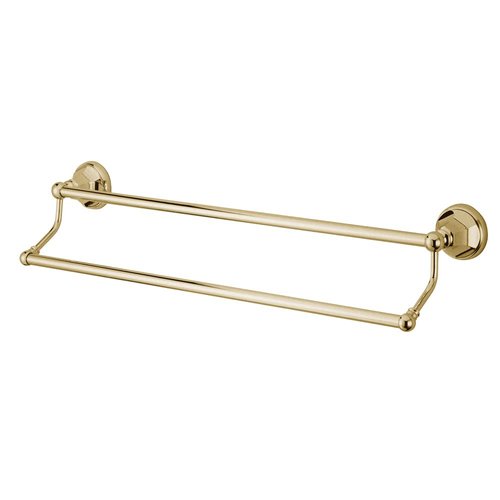 Kingston Brass BA481318PB Metropolitan Dual Towel Bar, 18 inch Length, Polished Brass