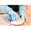 2 PAIRS Household Gloves Latex Free Cleaning Gloves with Soft Lining Long Cuff 15" & Grip, Medum, Pink/Blue